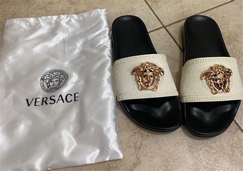 versace men's flip flops|Versace palazzo sandals.